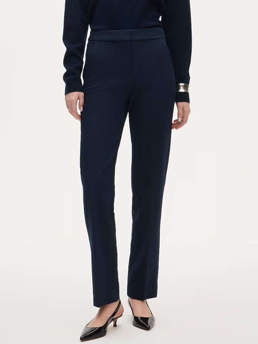 JCREW Kate 4-Season Stretch Navy Straight Leg Pant